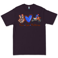 Plum Peace Love Motocross Premium Tee - RanaPortraitStore