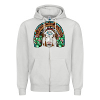 Dove Grey simmental  rainbow Zipper Hoodie - JahusDesignShop