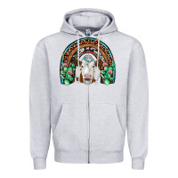 Heather Grey simmental  rainbow Zipper Hoodie - JahusDesignShop