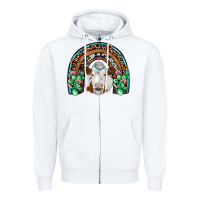 White simmental  rainbow Zipper Hoodie - JahusDesignShop