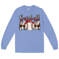 Colony Blue Baseball Mom Long Sleeve Tee - CowhideDigitalArt