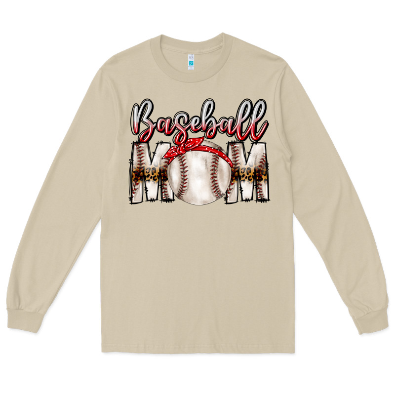 Baseball Mom Long Sleeve Tee by CowhideDigitalArt | Teevron