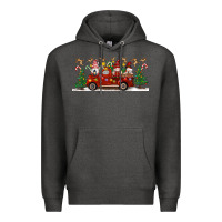 Charcoal Heather Christmas Gnome Truck Premium Hoodie - Artiststas