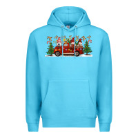 Ocean Blue Christmas Gnome Truck Premium Hoodie - Artiststas