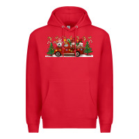 Red Christmas Gnome Truck Premium Hoodie - Artiststas