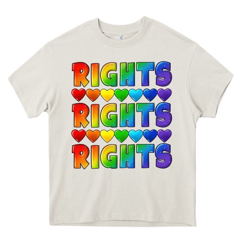 Rights Rights Rights Pride Heavy Core Tee by CowGirlArtShop | Teevron