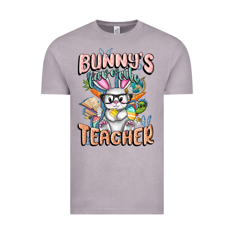 Bunny's Favorite Teacher Easter Day Vintage Tee by FaDigitalArtStudio | Teevron