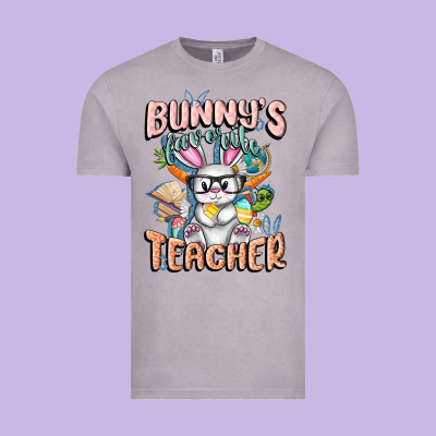 Bunny's Favorite Teacher Easter Day Vintage Tee Designed By Fadigitalartstudio
