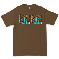 Cacao Mama Turquoise Tooled Premium Tee - CowCowDesign