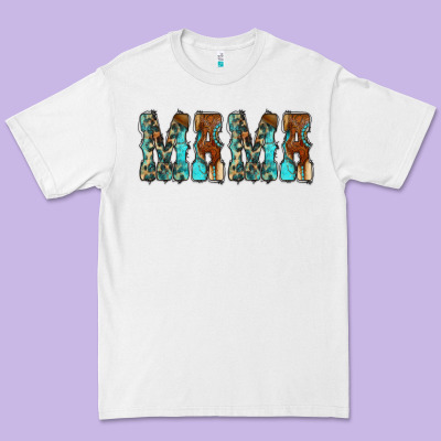 Mama Turquoise Tooled Premium Tee Designed By Cowcowdesign
