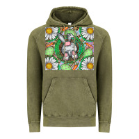 Vintage Olive Easter Bunny Vintage Hoodie - CowhideDigitalArt