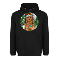 Black Toy Poodle And Farm Heavyweight Hoodie - RanaPortraitStore