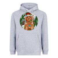 Heather Grey Toy Poodle And Farm Heavyweight Hoodie - RanaPortraitStore