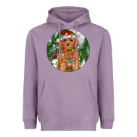 Lavender Toy Poodle And Farm Heavyweight Hoodie - RanaPortraitStore