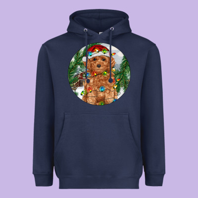 Toy Poodle And Farm Heavyweight Hoodie Designed By Ranaportraitstore