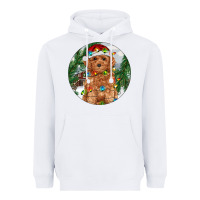 White Toy Poodle And Farm Heavyweight Hoodie - RanaPortraitStore