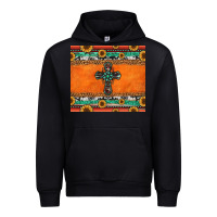 Black sunflowers cross aztec pattern Urban Hoodie - Jasminsmagicworld