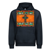 Navy sunflowers cross aztec pattern Urban Hoodie - Jasminsmagicworld
