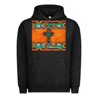 Pigment Black sunflowers cross aztec pattern Urban Hoodie - Jasminsmagicworld