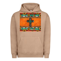 Pigment Burro sunflowers cross aztec pattern Urban Hoodie - Jasminsmagicworld