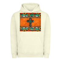 Pigment Pistachio sunflowers cross aztec pattern Urban Hoodie - Jasminsmagicworld