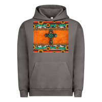 Pigment Tornado sunflowers cross aztec pattern Urban Hoodie - Jasminsmagicworld