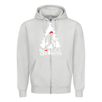 Dove Grey bigfoot christmas shirt Zipper Hoodie - DesigneFamous