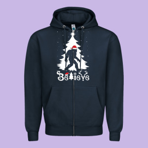Bigfoot Christmas Shirt Zipper Hoodie Designed By Designefamous