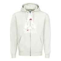 Oatmeal Heather bigfoot christmas shirt Zipper Hoodie - DesigneFamous