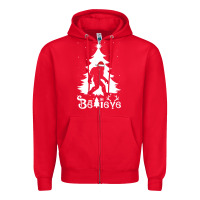 Red bigfoot christmas shirt Zipper Hoodie - DesigneFamous