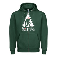 Sports Green bigfoot christmas shirt Zipper Hoodie - DesigneFamous