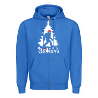 True Royal bigfoot christmas shirt Zipper Hoodie - DesigneFamous