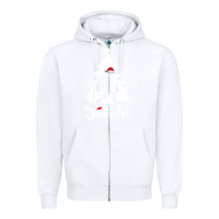 White bigfoot christmas shirt Zipper Hoodie - DesigneFamous