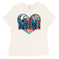 Bone American mini heart 4th of july Ladies Tee - FaDigitalArtStudio