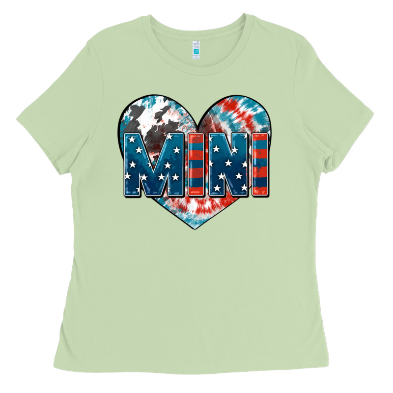 American Mini Heart 4th Of July Ladies Tee by FaDigitalArtStudio | Teevron