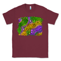 Burgundy mardi gras leopard gemstone background Classic Tee - RanaPortraitStore