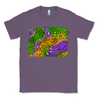 Lavender mardi gras leopard gemstone background Classic Tee - RanaPortraitStore