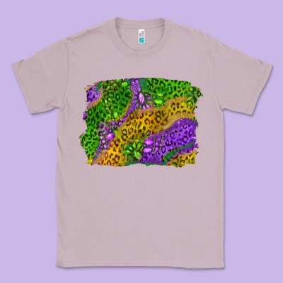 Mardi Gras Leopard Gemstone Background Classic Tee Designed By Ranaportraitstore
