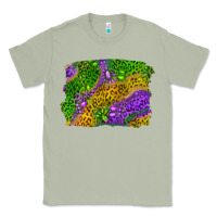 Matcha mardi gras leopard gemstone background Classic Tee - RanaPortraitStore