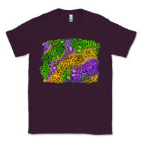 Plum mardi gras leopard gemstone background Classic Tee - RanaPortraitStore