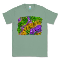 Sage mardi gras leopard gemstone background Classic Tee - RanaPortraitStore