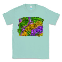 Seafoam mardi gras leopard gemstone background Classic Tee - RanaPortraitStore