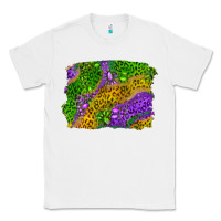 White mardi gras leopard gemstone background Classic Tee - RanaPortraitStore