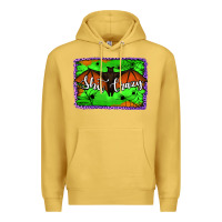 Antique Gold bat shit crazy with background Premium Hoodie - Jasminsmagicworld