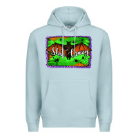 Blue Mist bat shit crazy with background Premium Hoodie - Jasminsmagicworld