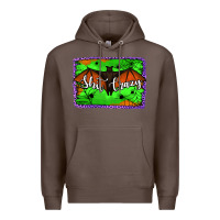 Coffee bat shit crazy with background Premium Hoodie - Jasminsmagicworld