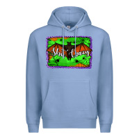 Colony Blue bat shit crazy with background Premium Hoodie - Jasminsmagicworld