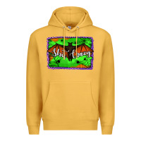 Mustard bat shit crazy with background Premium Hoodie - Jasminsmagicworld