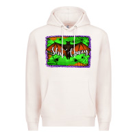 Pale Pink bat shit crazy with background Premium Hoodie - Jasminsmagicworld