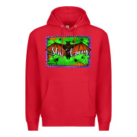 Red bat shit crazy with background Premium Hoodie - Jasminsmagicworld